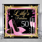 Aperturee - Aperturee Fabulous 50th Birthday High Heel Custom Backdrop